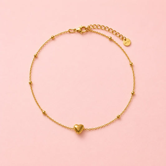 Puffy Heart Anklet