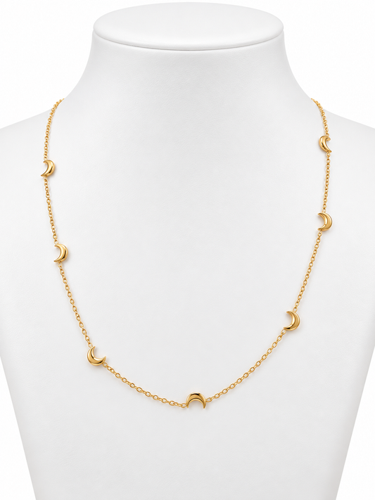 Luna Crescent Charm Necklace