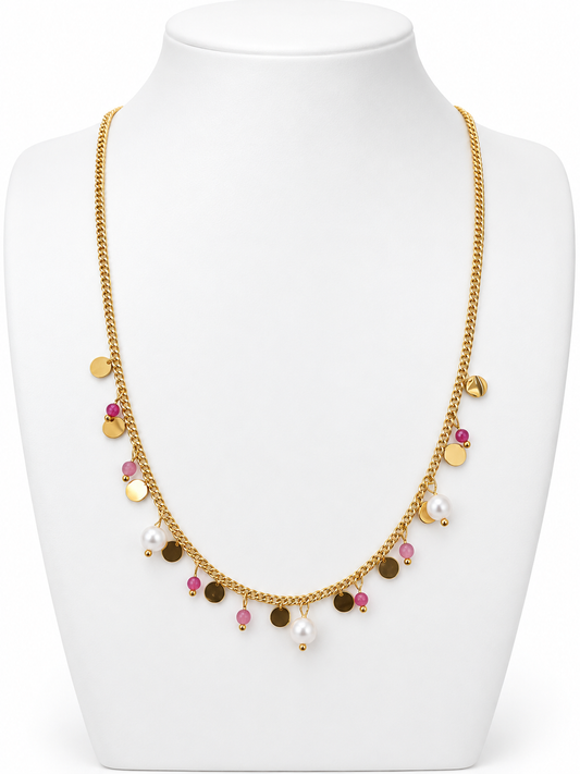 Pink Pearl Glow Necklace