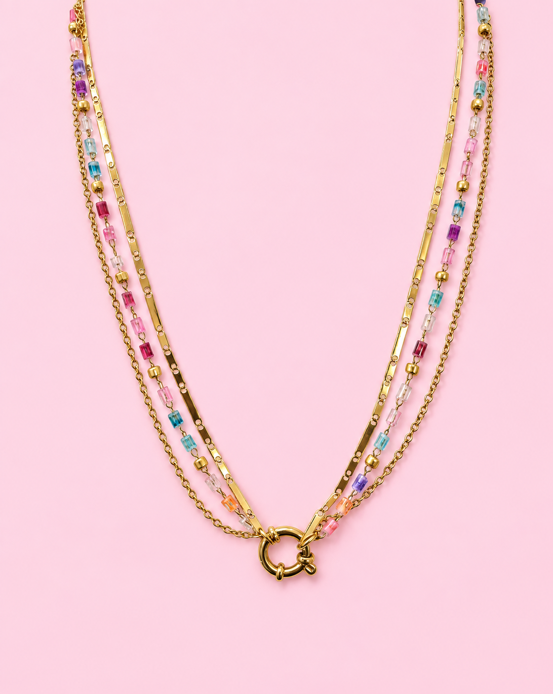 Rainbow Link Necklace