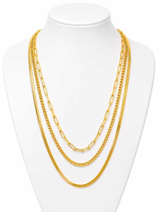 Luxe Layered Trio Chain