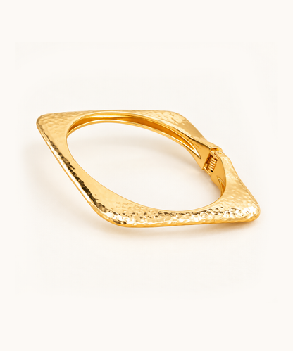 Hammered Gold Statement bracelet