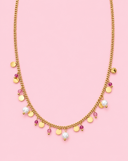 Pink Pearl Glow Necklace