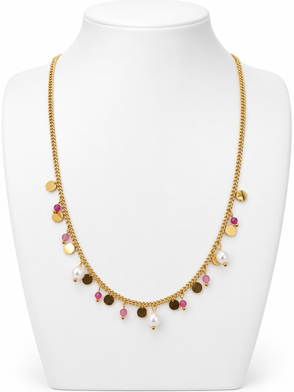 Pink Pearl Glow Necklace