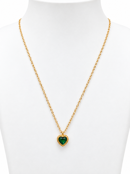 Emerald Heart Necklace