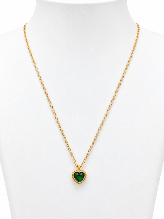 Emerald Heart Necklace